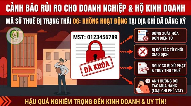 Mã số thuế bị khóa "Trạng thái 06" Doanh Nghiệp Cần Phải Làm Gì Mã số thuế bị khóa "Trạng thái 06" Doanh Nghiệp Cần Phải Làm Gì