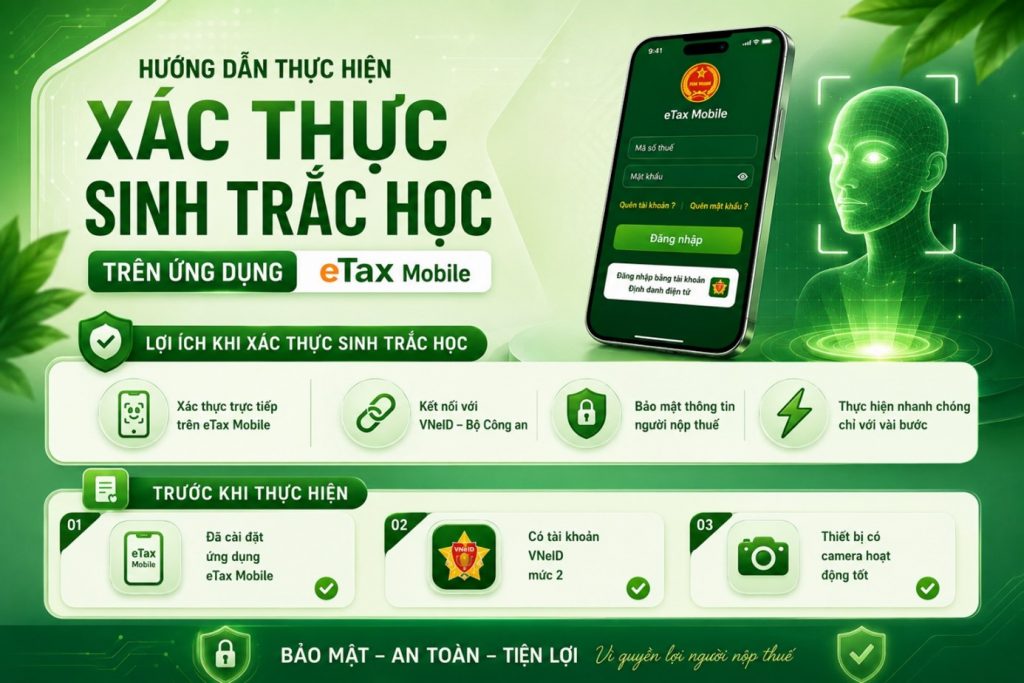 Xác Thực Sinh Trắc Học Khi Đăng Ký Hóa Đơn Điện Tử